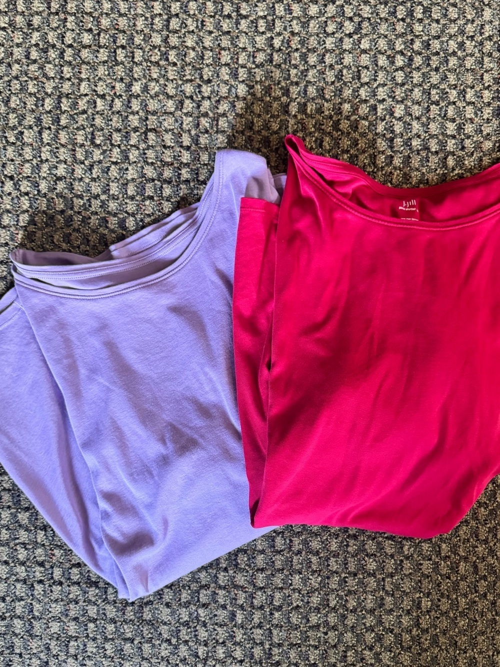 J. Jill Pima Cotton Shirttail Short Sleeve Tee Bundle Size 4X Red & Purple